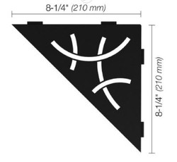Schluter Shelf-E Triangular Curve Matte Black SES1 D6 MGS